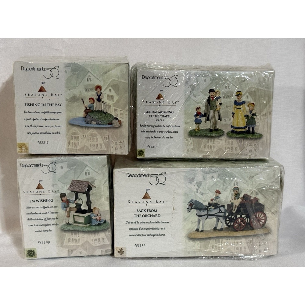Vintage Department 56 Seasons Bay Figurine Lot 53309 53311 53313 53320 Sealed